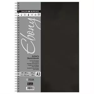 Daler Rowney Ebony Spiralbound Portrait Sketchbook A3, A4, A5, A6